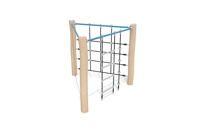 Climbing structure - Robinia Scandic three-sided with climbing net and rope ladder
