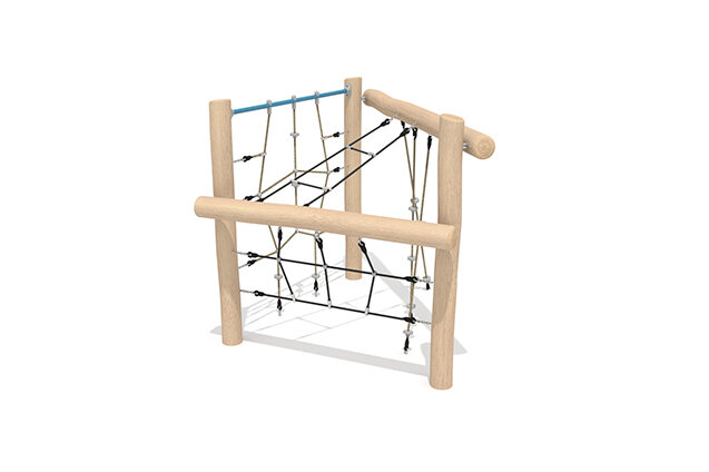 Climbing structure - Robinia Scandic three-sided with inclined climbing nets