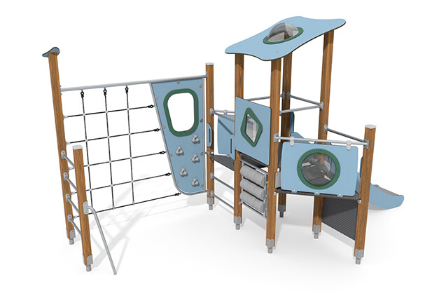 Play tower - ECO single tower climbing course blue