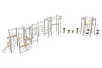 Climbing structure - climbing course 2 stainless steel robinia