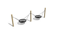 Swing - bird’s nest robinia 2 seats Ø 1.2m