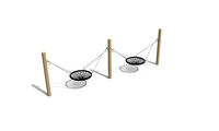 Swing - bird's nest robinia 2 seats Ø 1m