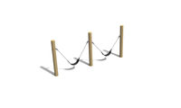 Swing - saddle robinia 2 seats h 1.25m