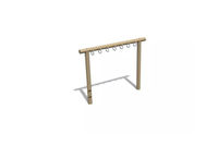 Obstacle course - monkey bars with rings h 2m and w 2.8m robinia