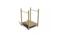 Obstacle course - square platform robinia h 0.65m