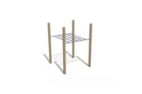 Jungle parkours - monkey ladder h 3m and b 2m robinia