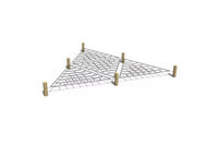 Obstacle course - 4 triangles horizontal climbing net robinia
