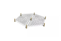 Obstacle course - 6 triangles horizontal climbing net robinia