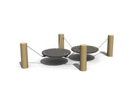 Obstacle course - balance bridge with platforms